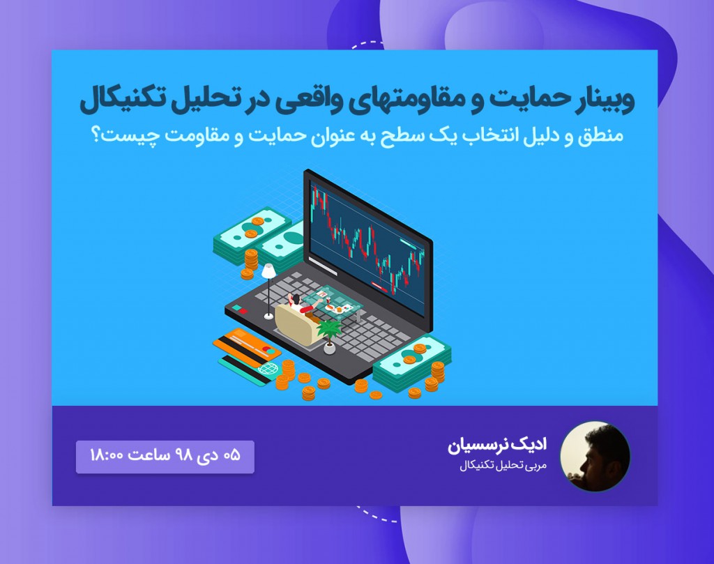 وبینار حمایت و مقاومت های واقعی در تحلیل تکنیکال