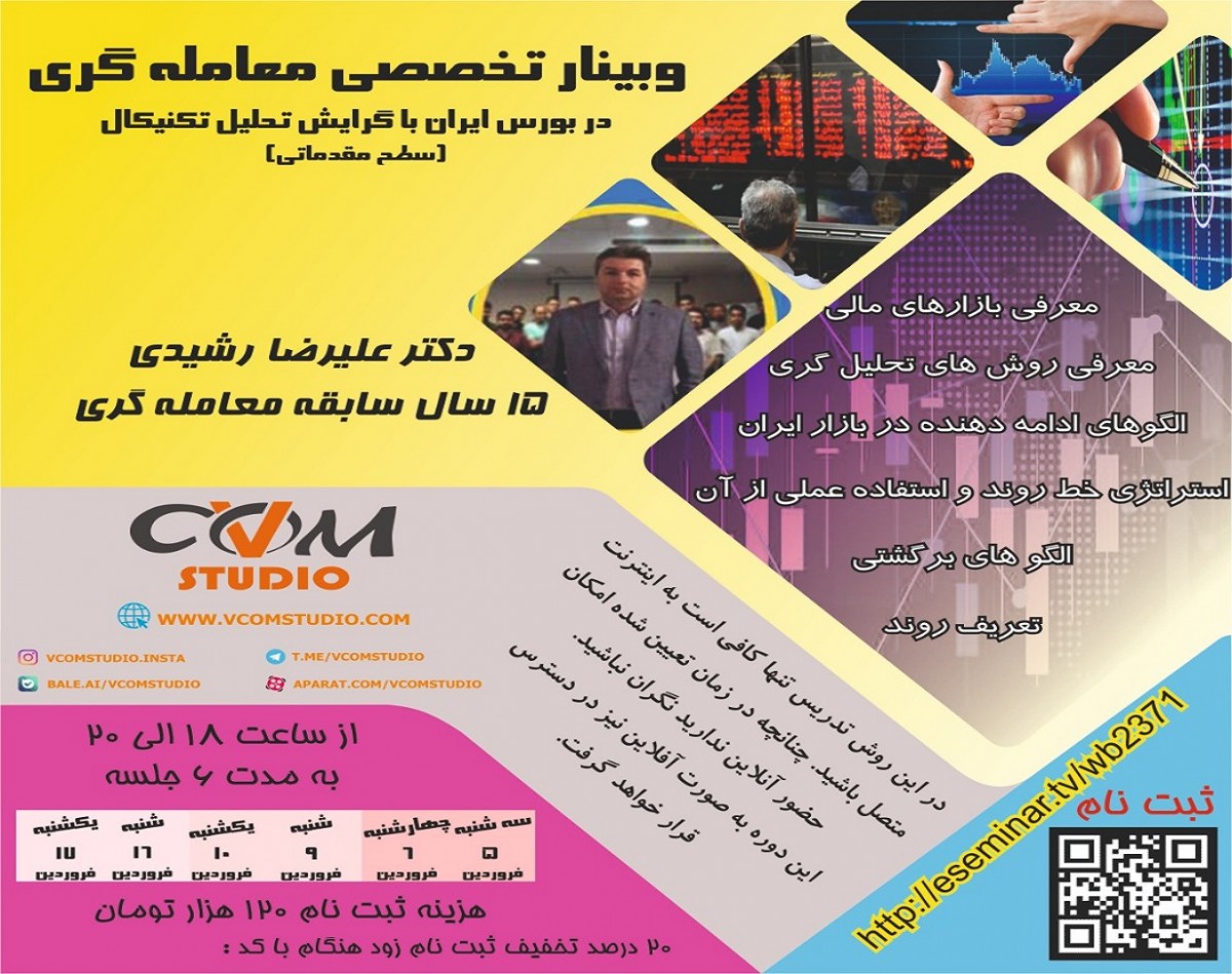 وبینار تخصصی مهارت های معامله گری در بورس ایران - تحلیل تکنیکال مقدماتی