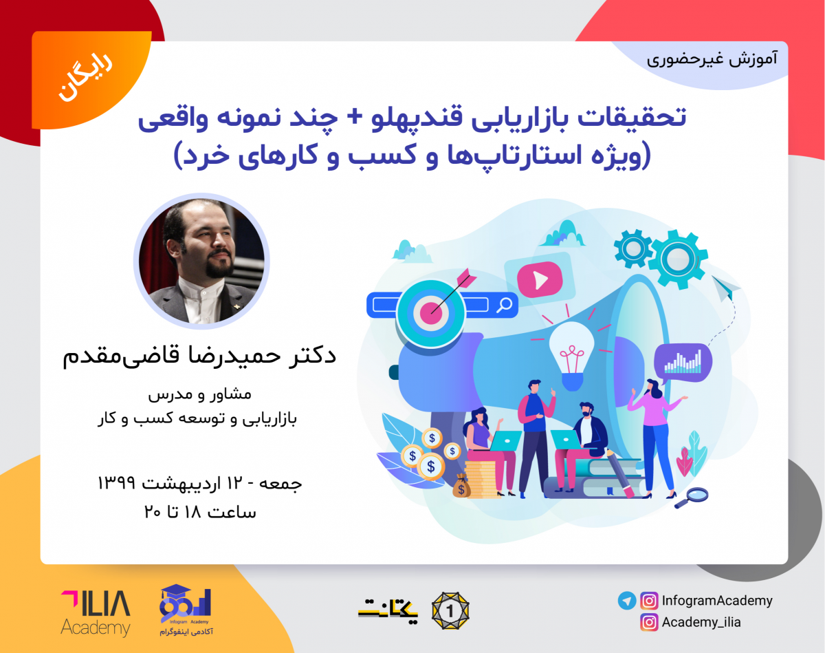 وبینار تحقیقات بازاریابی قندپهلو + چند نمونه واقعی (ویژه استارتاپ‌ها و کسب و کارهای خرد)