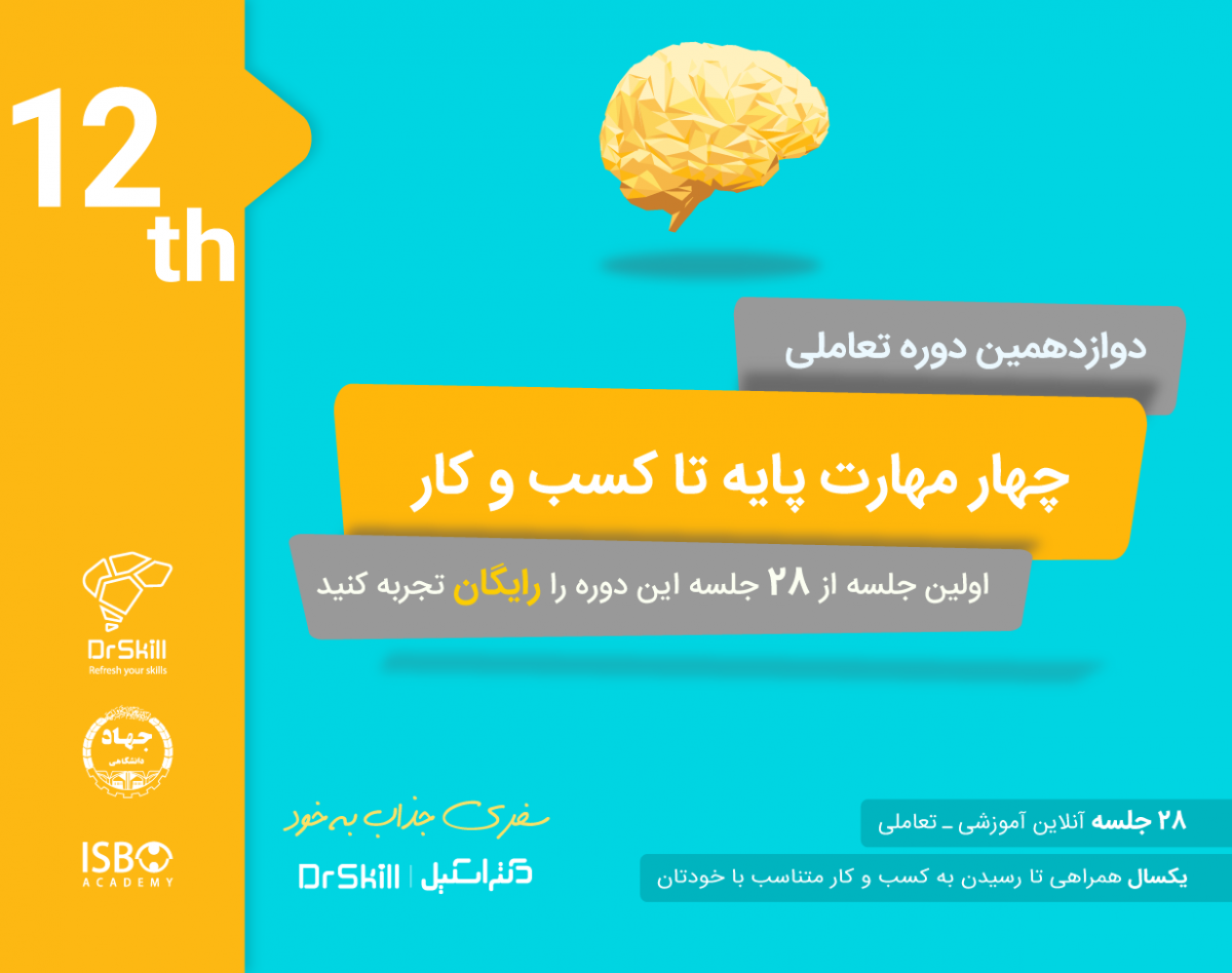 وبینار جلسه اول دوره چهار مهارت پایه تا کسب و کار