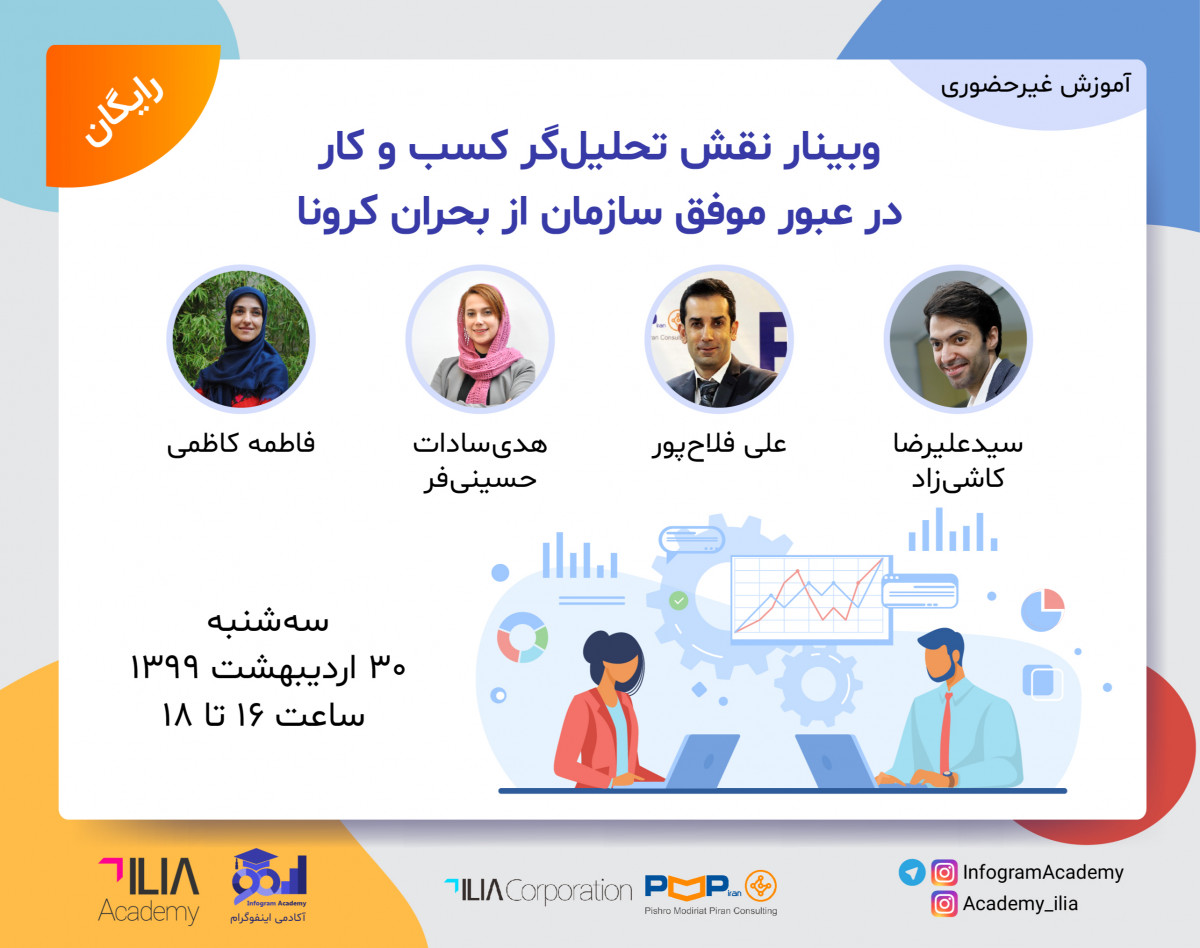 وبینار نقش تحلیل‌گر کسب‌ و کار در عبور موفق سازمان از بحران کرونا