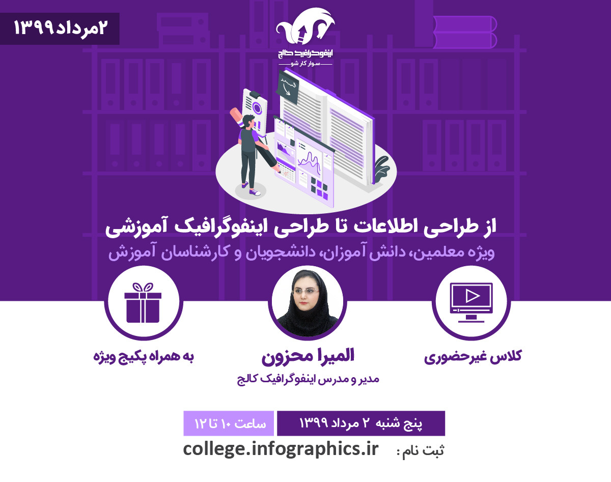 وبینار از طراحی اطلاعات تا طراحی اینفوگرافیک آموزشی