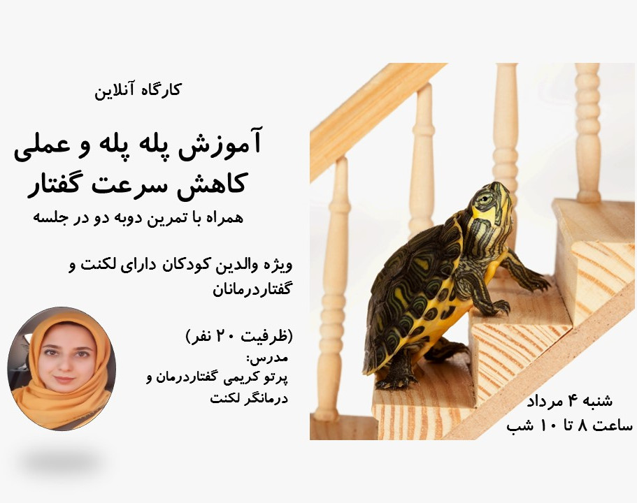 وبینار آموزش پله پله و عملی کاهش سرعت گفتار