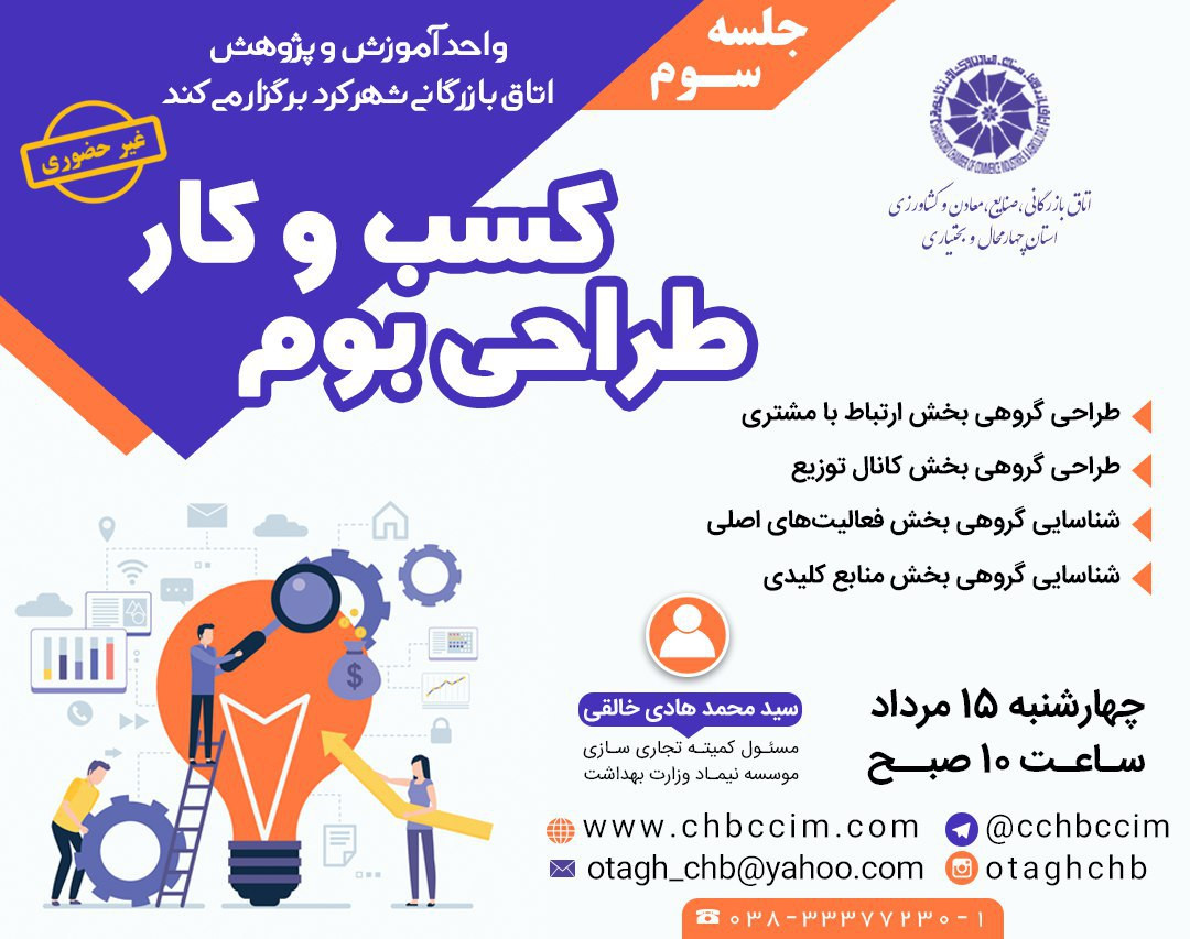 وبینار طراحی بوم کسب و کار(جلسه سوم)