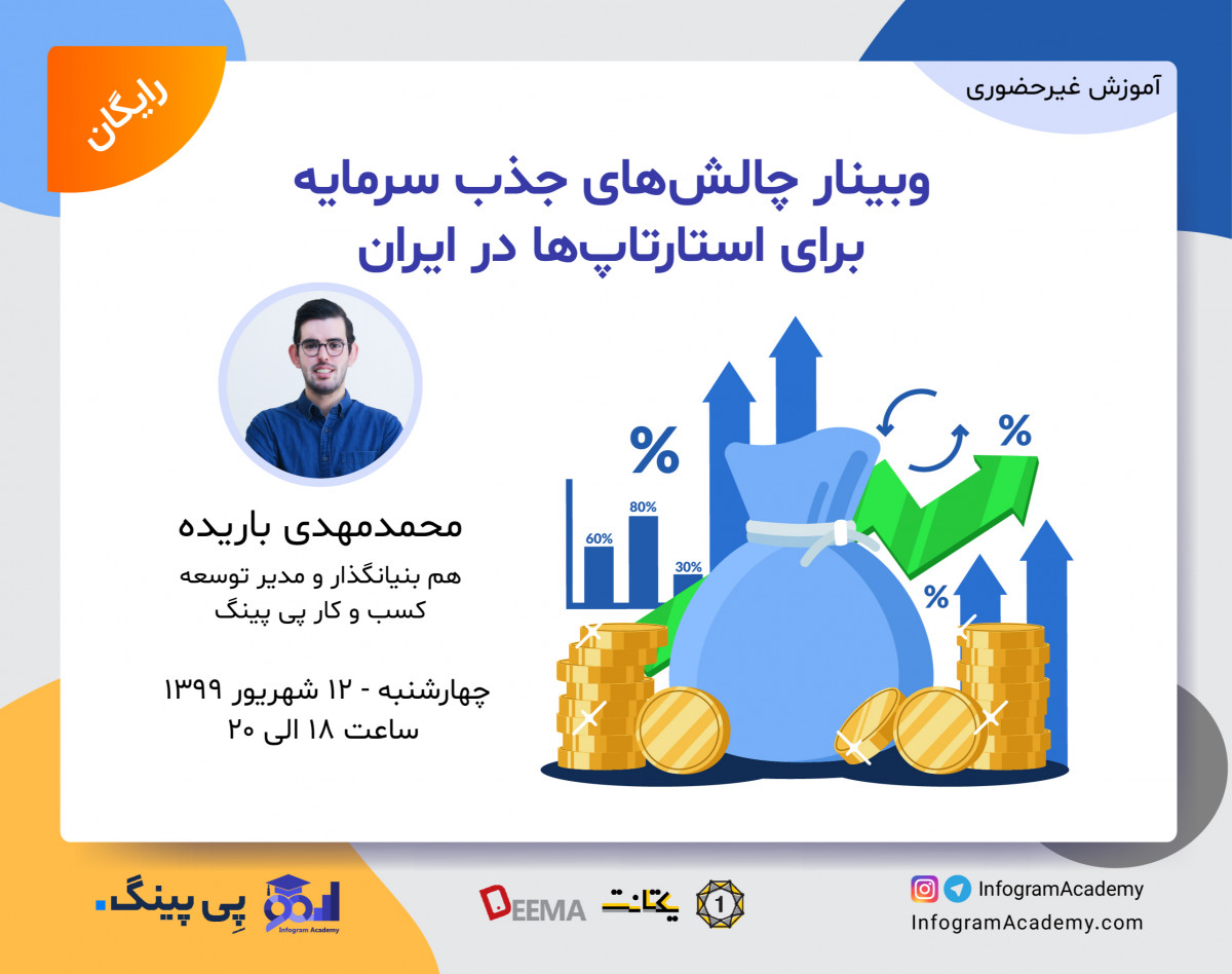 وبینار چالش‌های جذب سرمایه برای استارتاپ‌ها در ایران