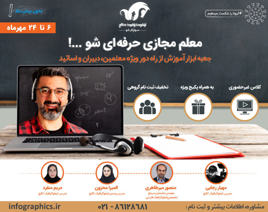 وبینار معلم مجازی حرفه‌ای شو...!