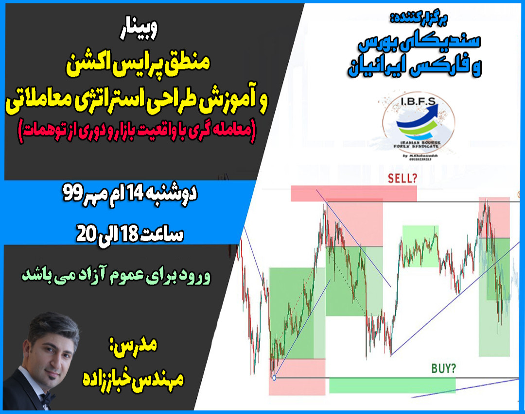وبینار منطق پرایس اکشن و آموزش طراحی استراتژی معاملاتی- معامله گری با واقعیت بازار و دوری از توهمات!