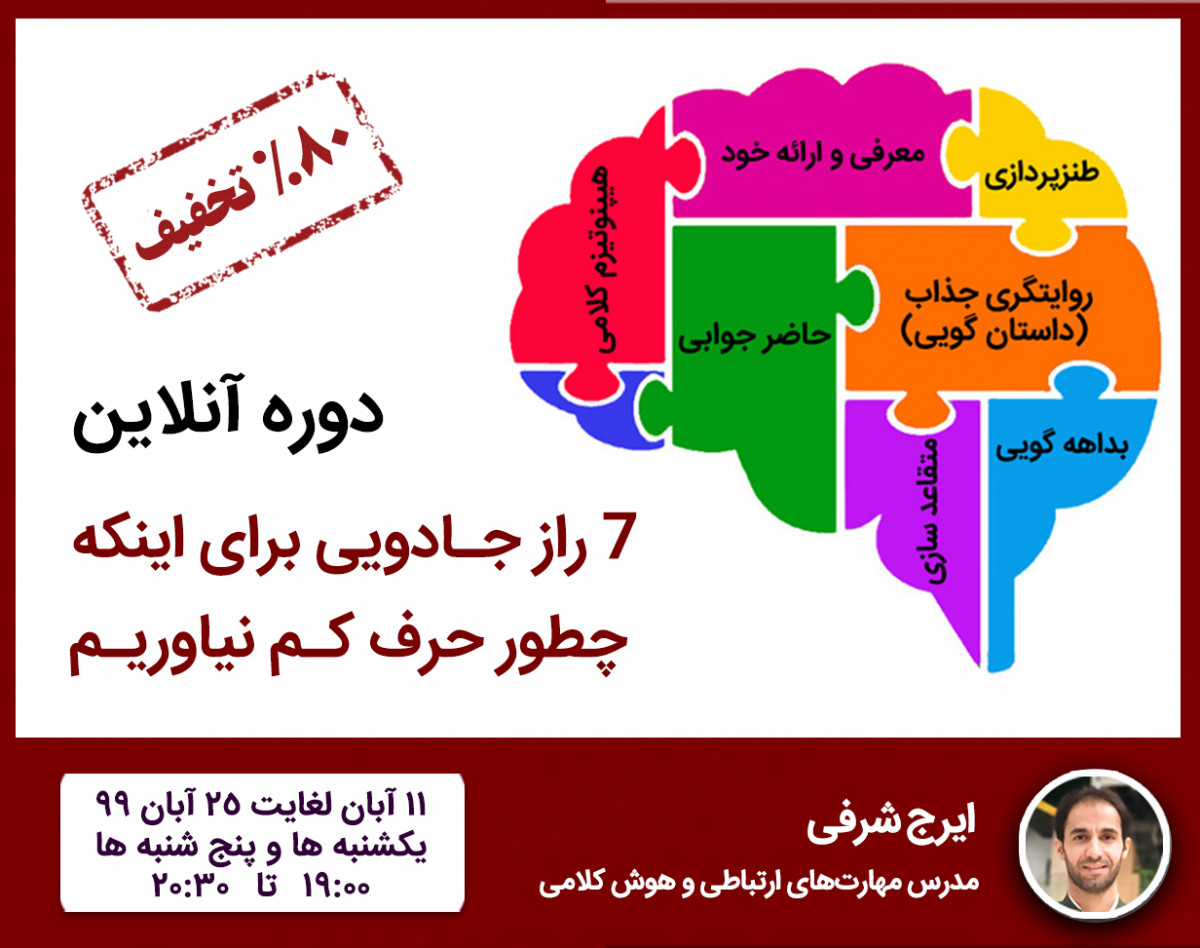 دوره آموزشی: 7 راز جادویی برای اینکه حرف کم نیاوریم و جذابتر صحبت کنیم