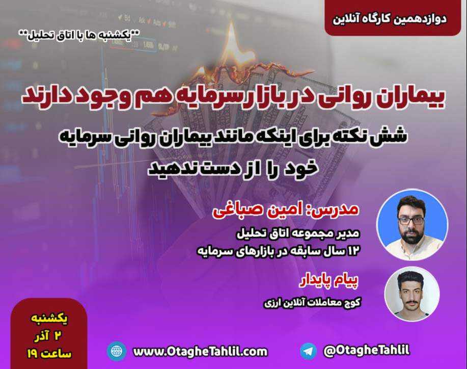 وبینار شش نکته برای اینکه مانند بیماران روانی سرمایه خودر ا ازدست ندهید