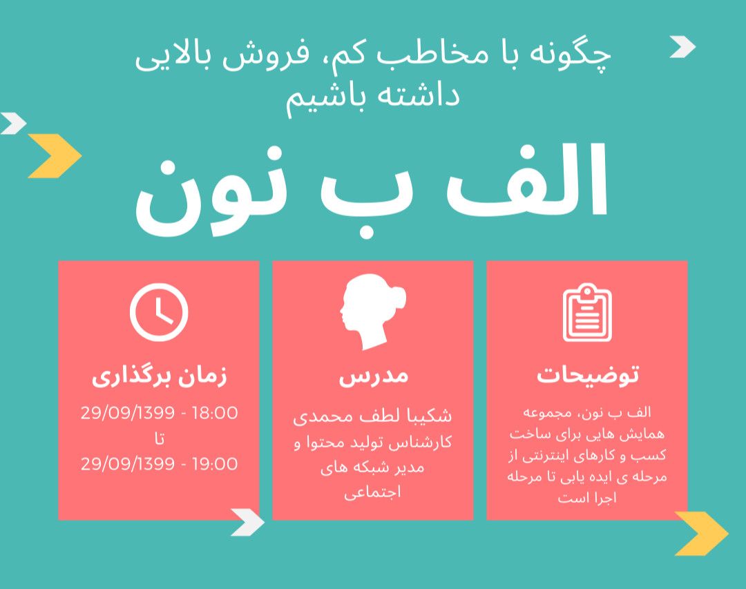 وبینار الف ب نون | چگونه با مخاطب کم فروش بالایی داشته باشیم  | قسمت سوم