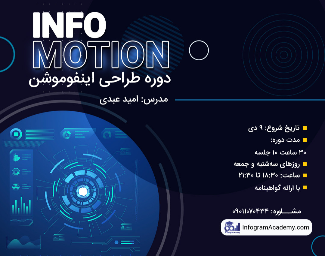 دوره آنلاین طراحی اینفوموشن (اینفوگرافیک متحرک)