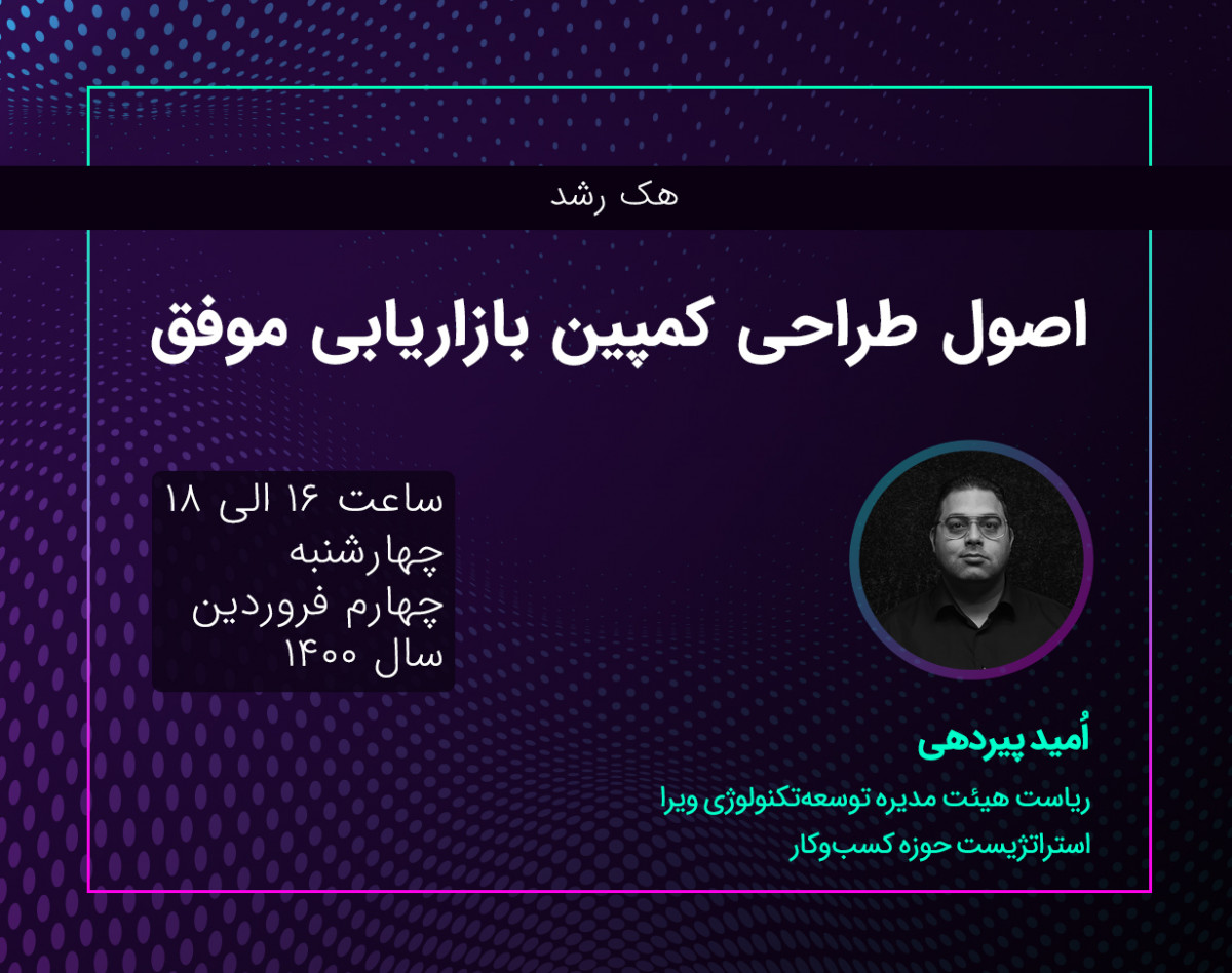 وبینار آشنایی با هک رشد، طراحی استراتژی‌های بازاریابی تهاجمی