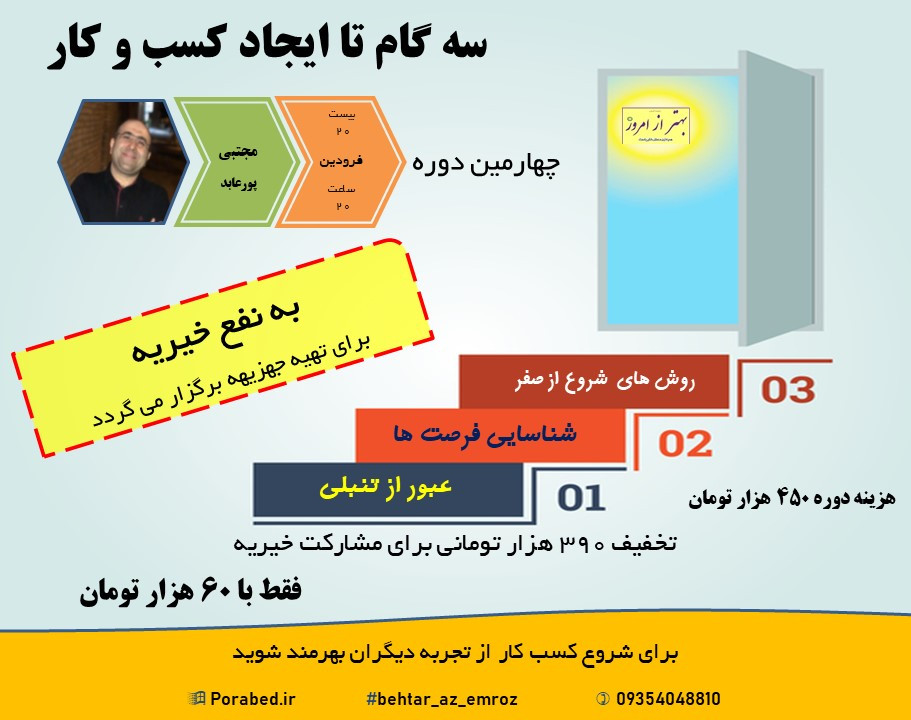 وبینار سه گام تا ایجاد کسب و کار