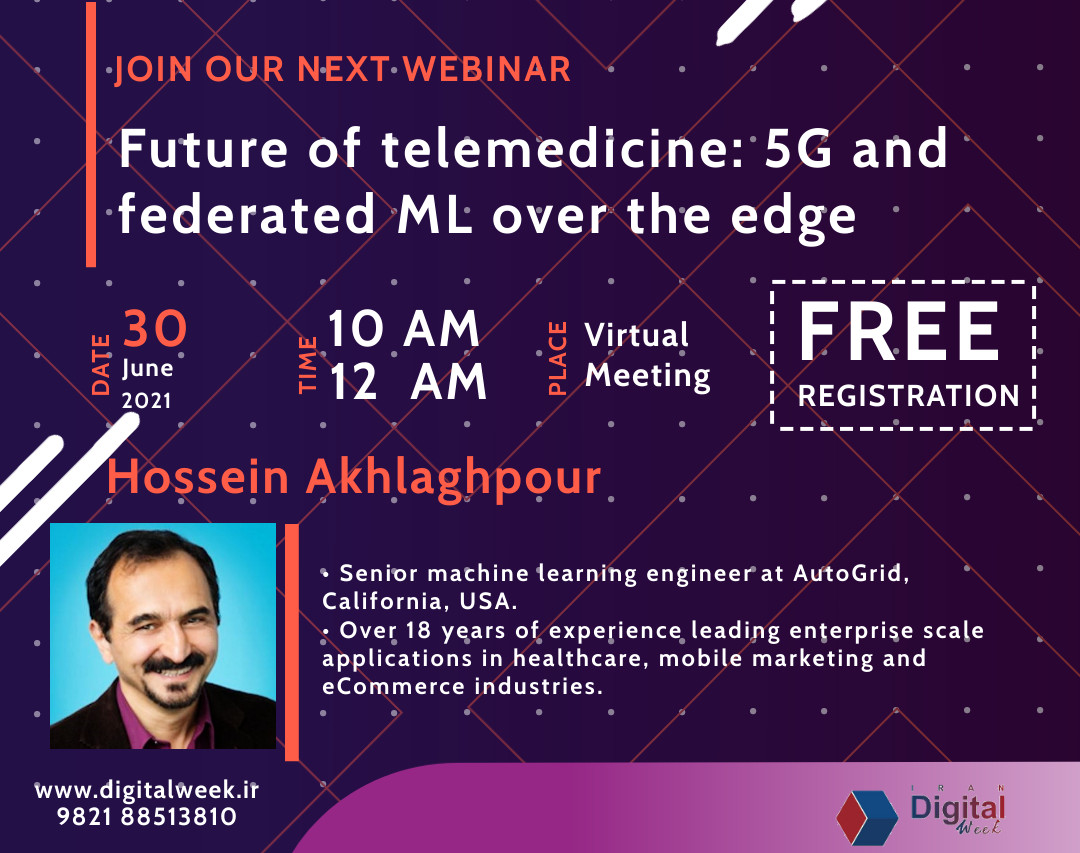 وبینار Future of telemedicine: 5G and federated ML over the edge