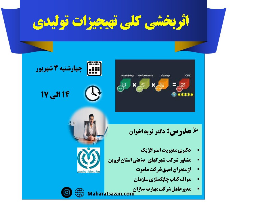 وبینار اثر بخشی کلی تهجیزات تولیدی