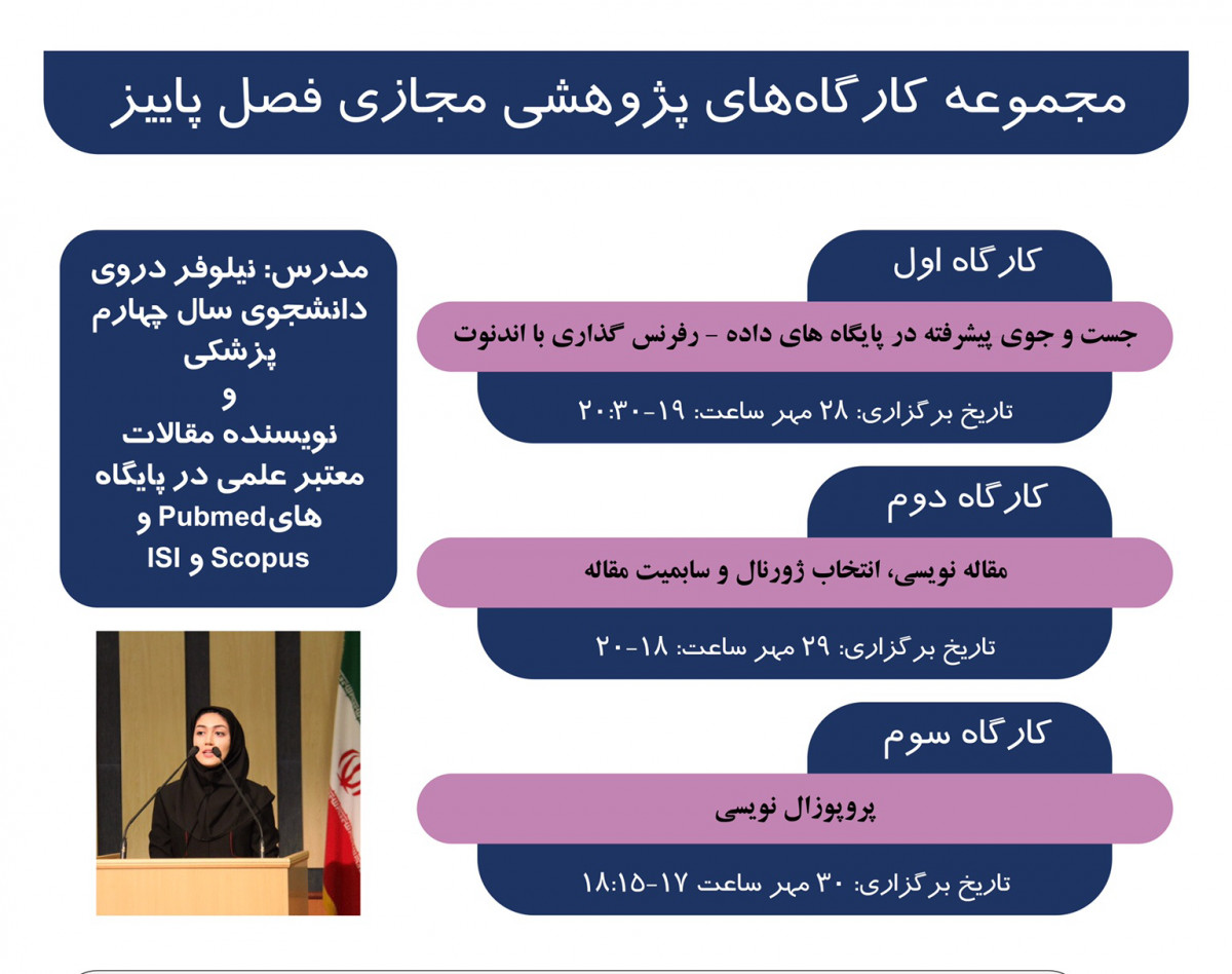 وبینار مقاله نویسی، انتخاب ژورنال و سابمیت مقاله