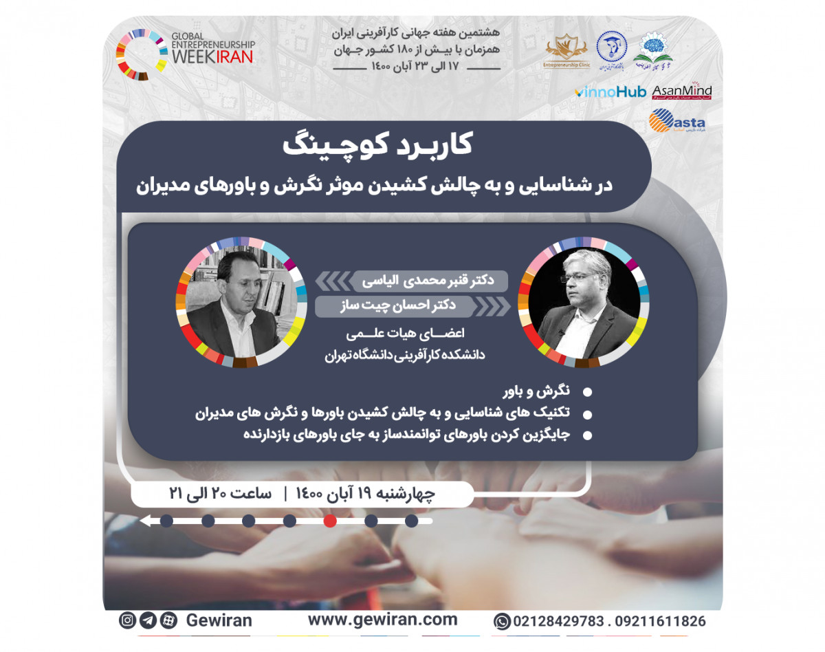 وبینار کاربرد کوچینگ در شناسایی و به چالش کشیدن موثر نگرشها و باورهای مدیران