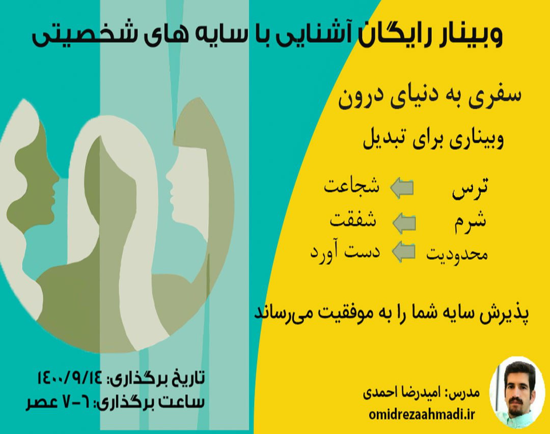 وبینار رایگان آشنایی با سایه‌های شخصیتی