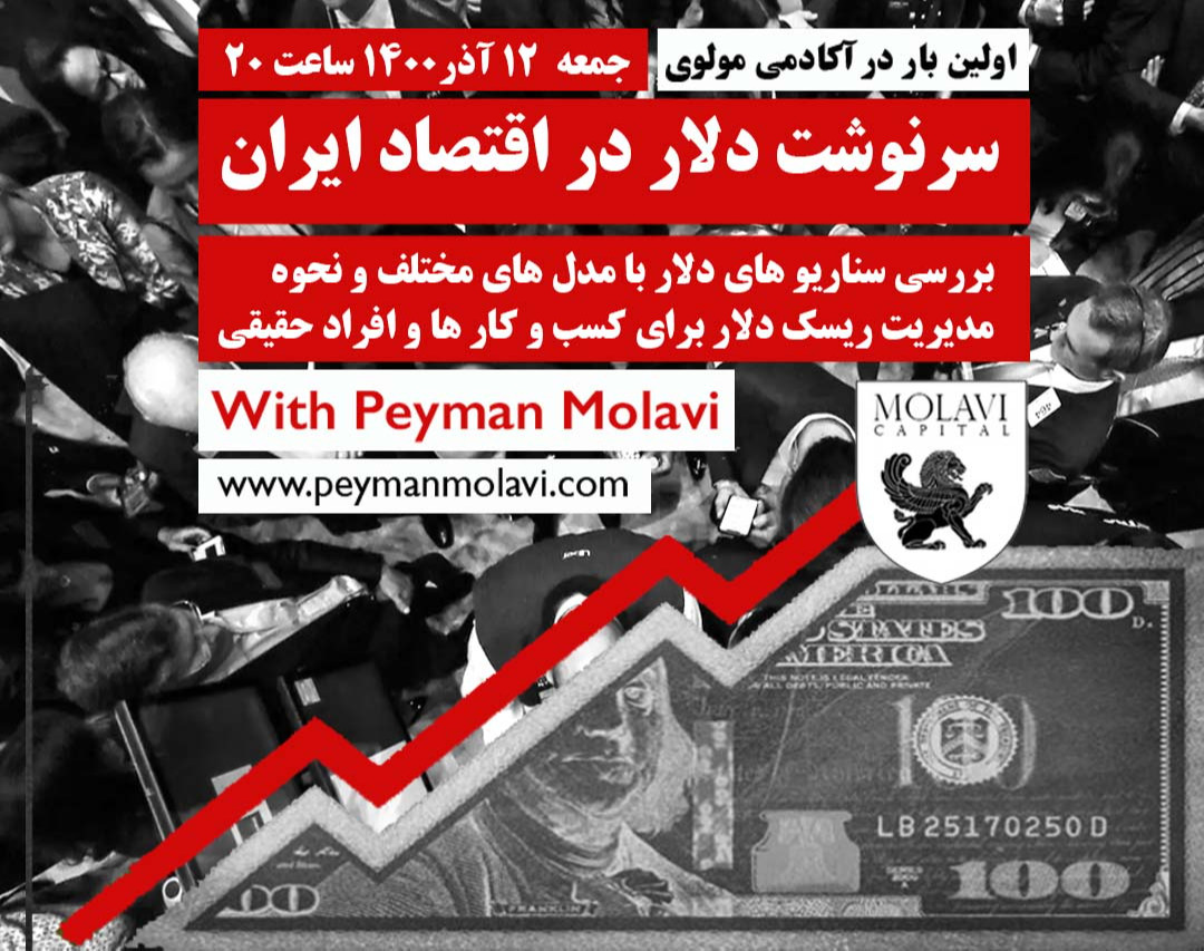 وبینار سرنوشت دلار در اقتصاد ایران(بررسی سناریو های دلار با مدل های مختلف و نحوه مدیریت ریسک دلار برای کسب و کار ها و افراد حقیقی)