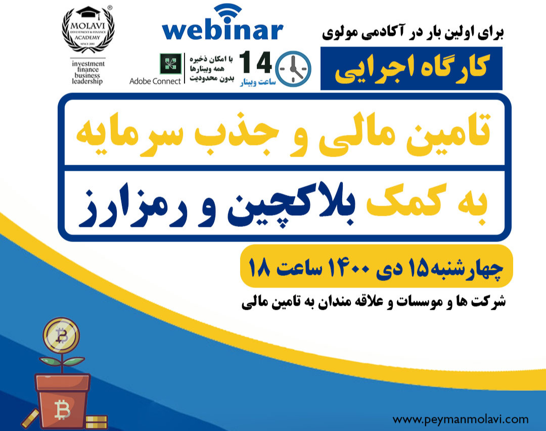 کارگاه اجرایی تامین مالی و جذب سرمایه به کمک بلاکچین و رمزارز
