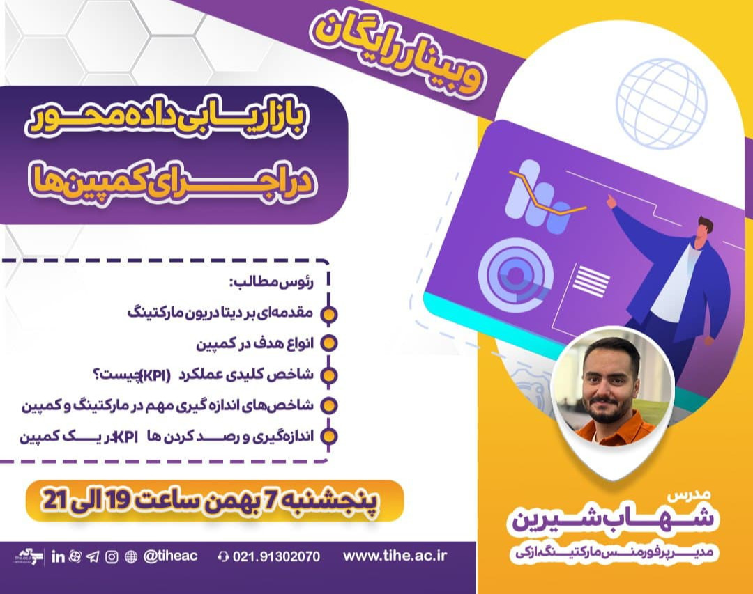 وبینار بازاریــــابی داده محـــور در اجرای کمپین‌ها