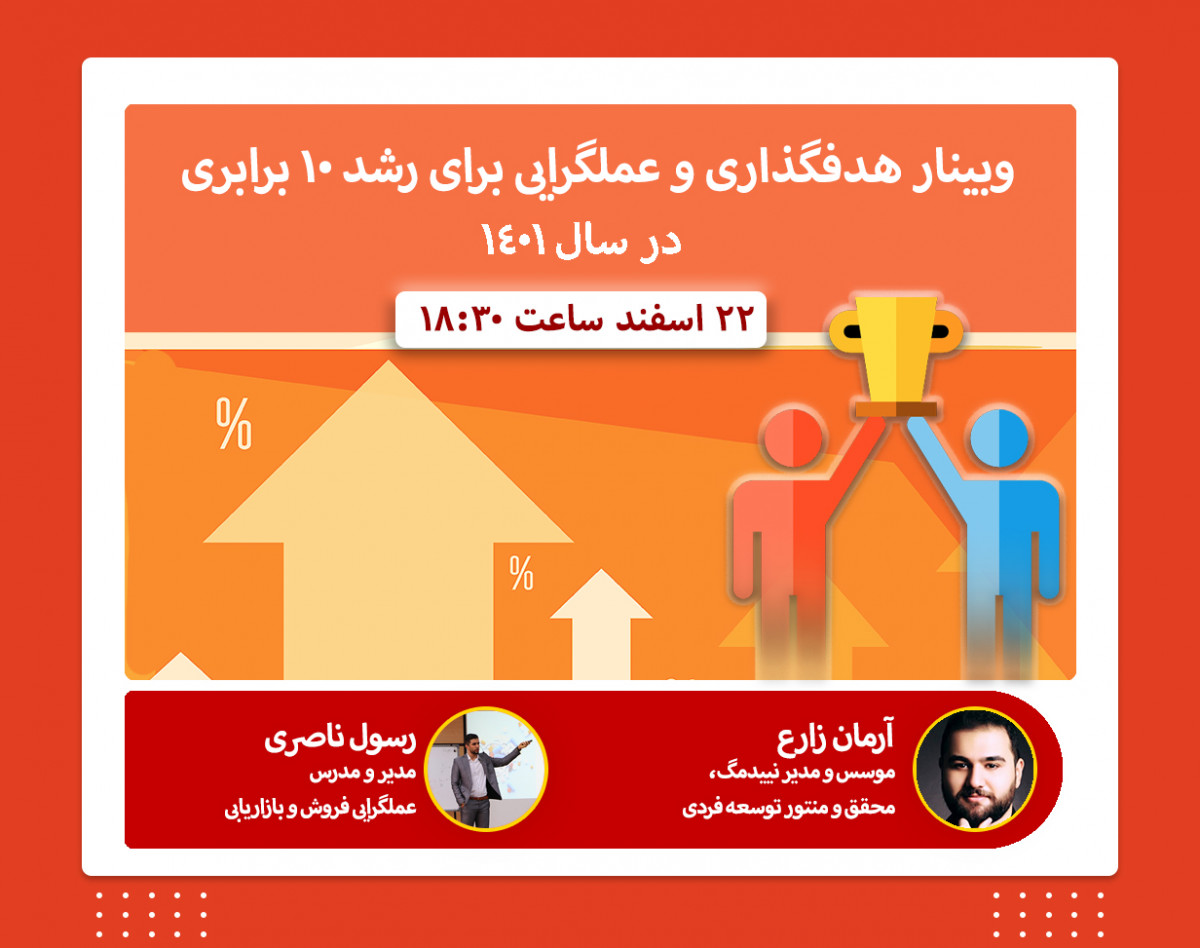 وبینار هدفگذاری و عملگرایی برای رشد 10 برابری در 1401