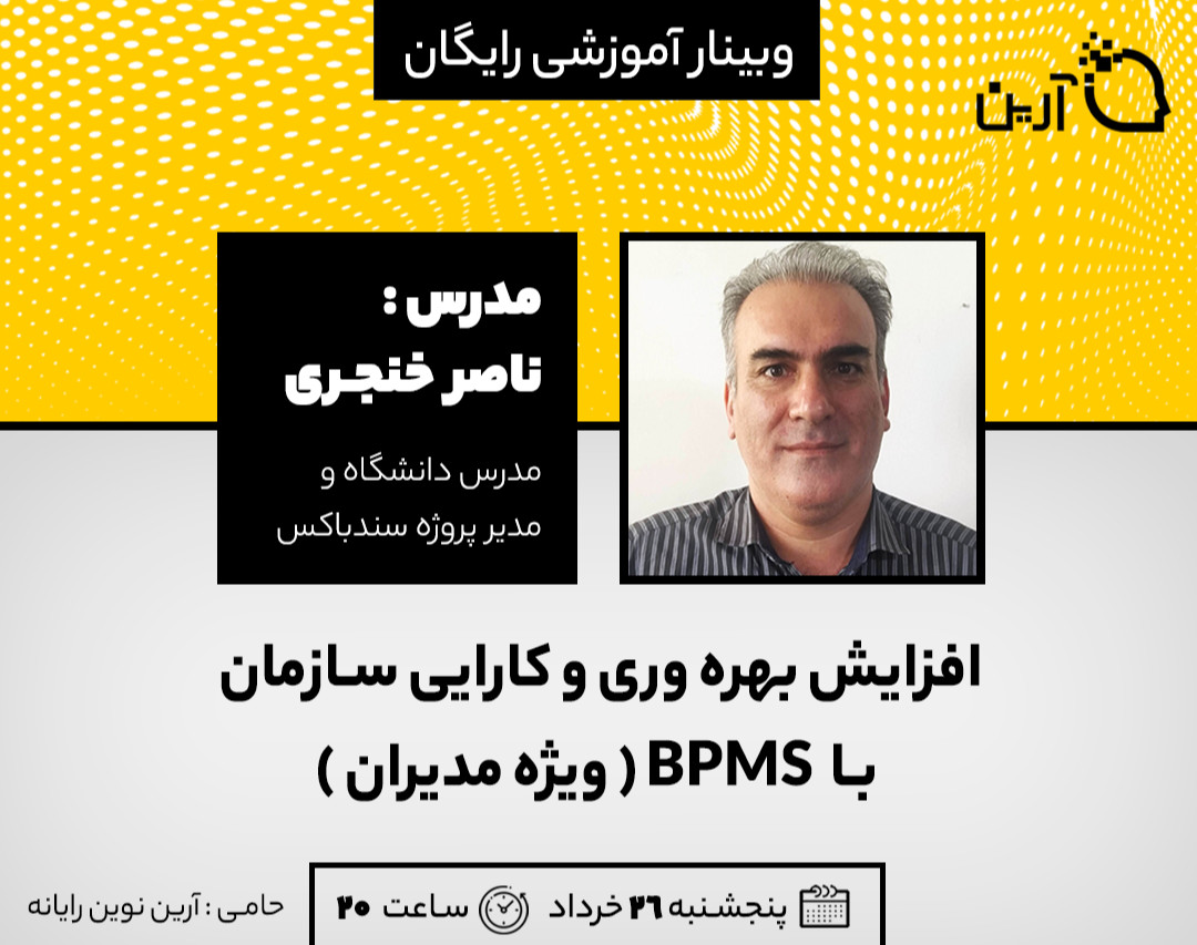 وبینار افزایش بهروری سازمان با BPMS