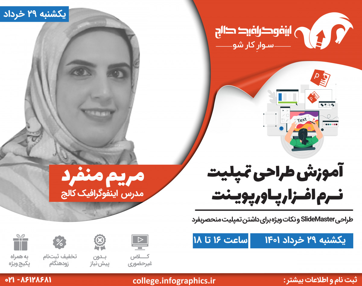 وبینار آموزش طراحی تمپلیت (قالب) نرم افزار پاورپوینت