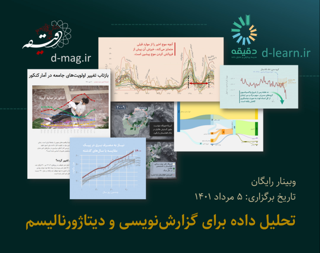 وبینار تحلیل داده برای گزارش‌نویسی و دیتاژورنالیسم