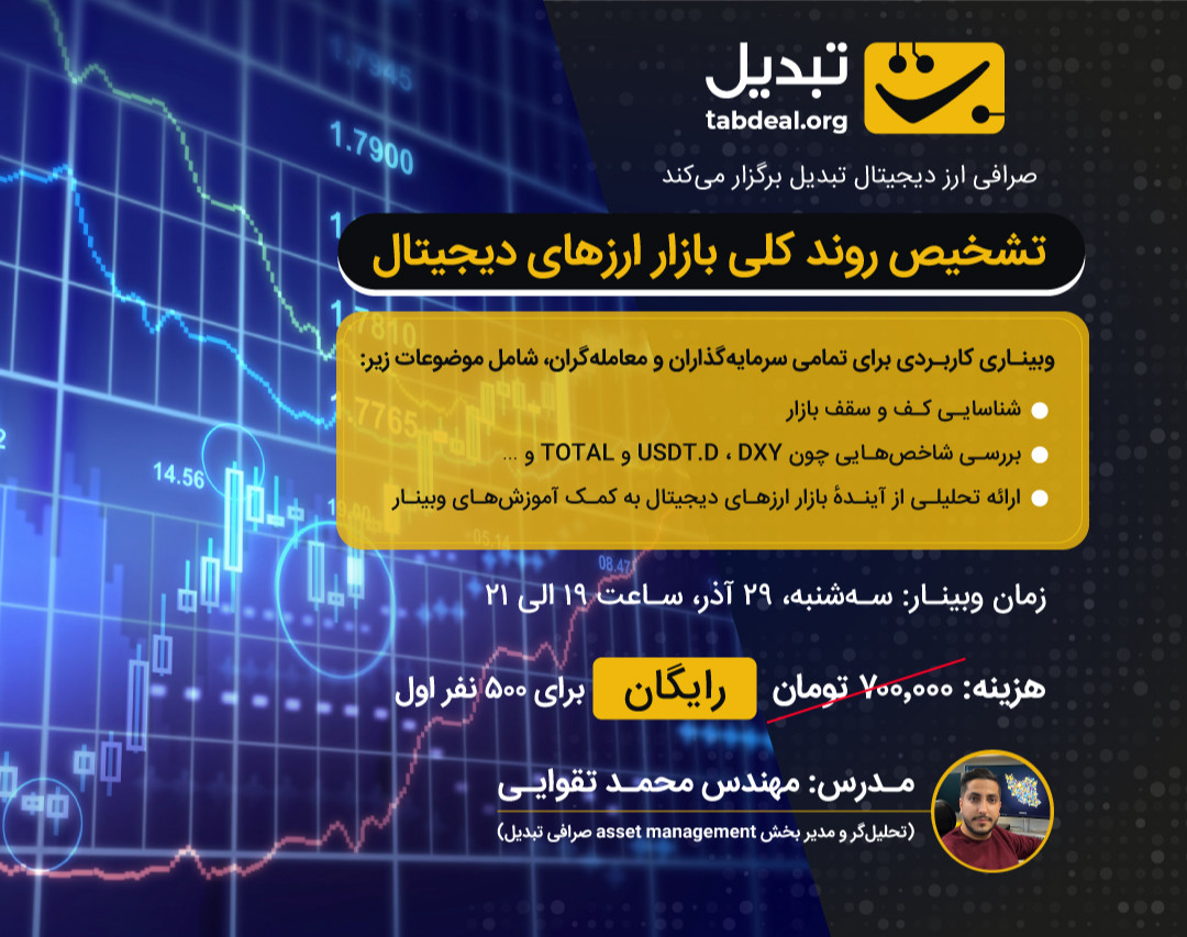 وبینار تشخیص روند کلی بازار ارزهای دیجیتال
