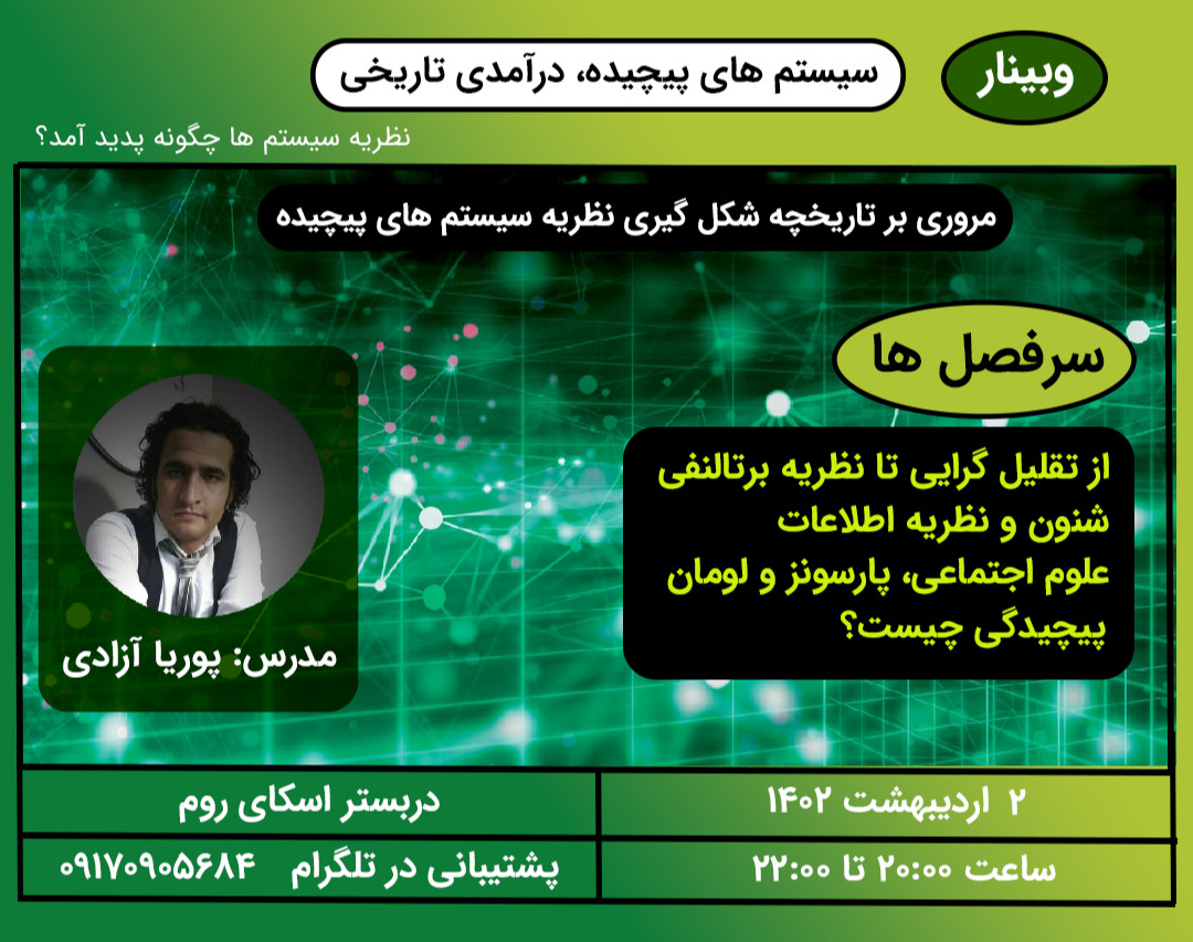 وبینار سیستم های پیچیده، درآمدی تاریخی