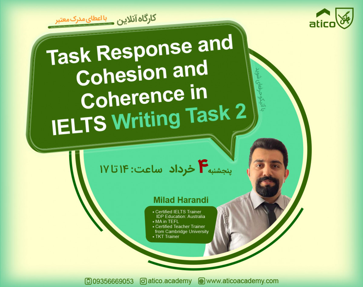 وبینار Task Response and Cohesion and Coherence in IELTS Writing Task 2