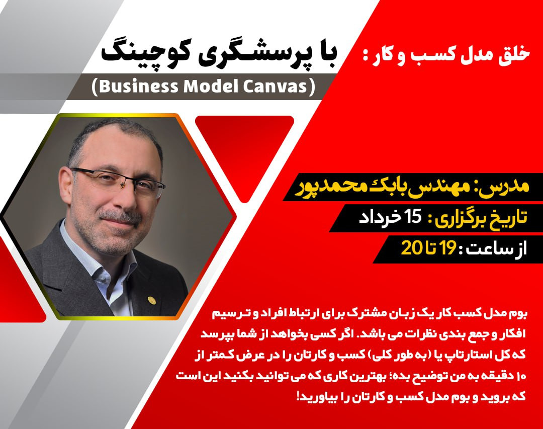 وبینار خلق مدل کسب و کار (Business Model Canvas) : توسط پرسشگری کوچینگ ی