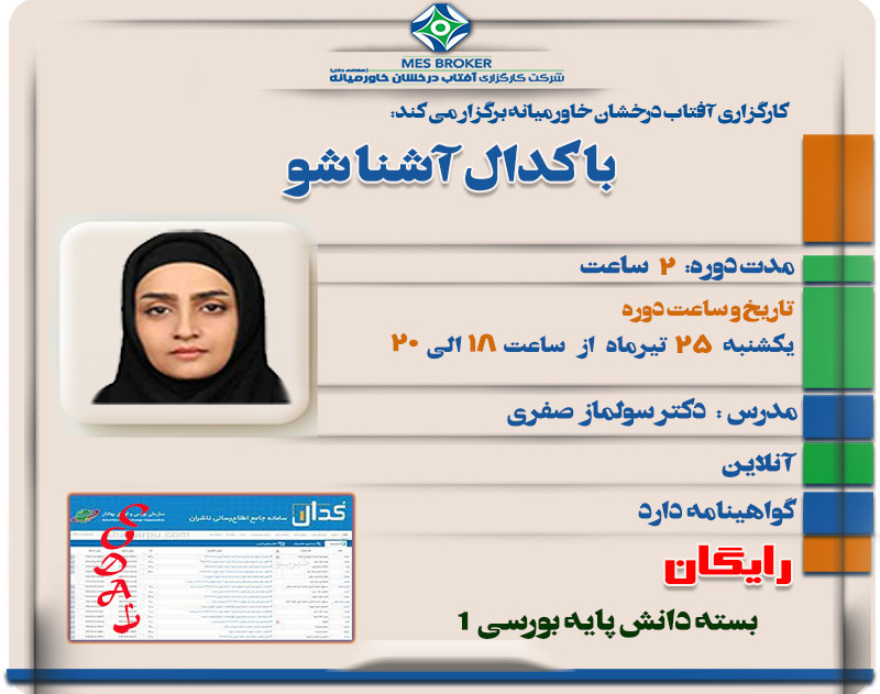 وبینار با کدال آشنا شو (بخش گزارشهای میان دوره ای و ماهانه) - کارگزاری آفتاب درخشان خاورمیانه