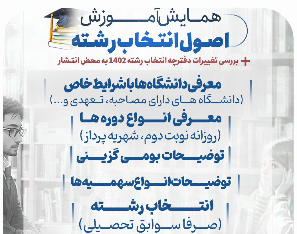 وبینار همایش رایگان آموزش اصول انتخاب رشته مرحله دوم
