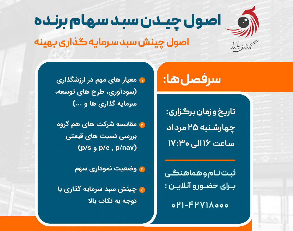 وبینار اصول چیدن سبد سهام برنده