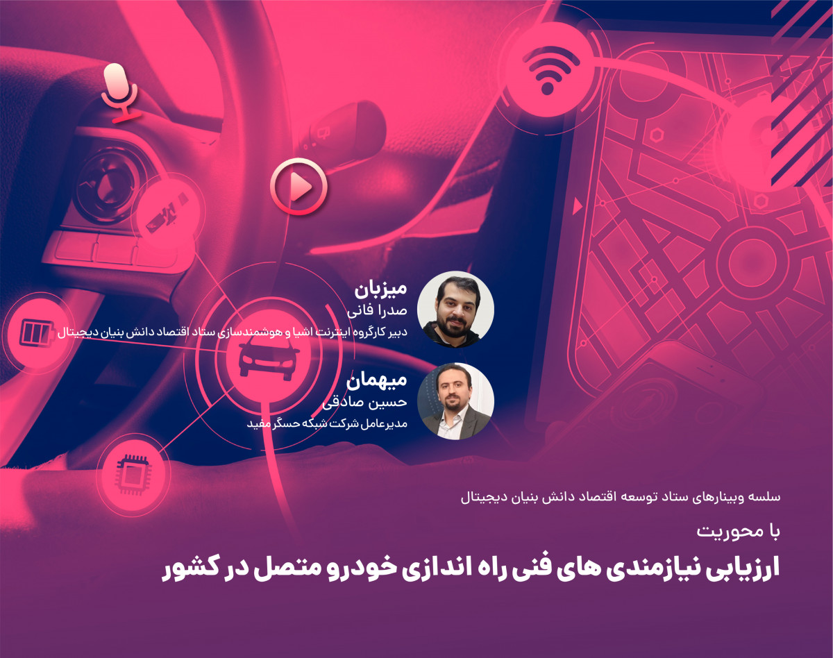 وبینار ارزیابی نیازمندی های فنی راه اندازی خودرو متصل در کشور