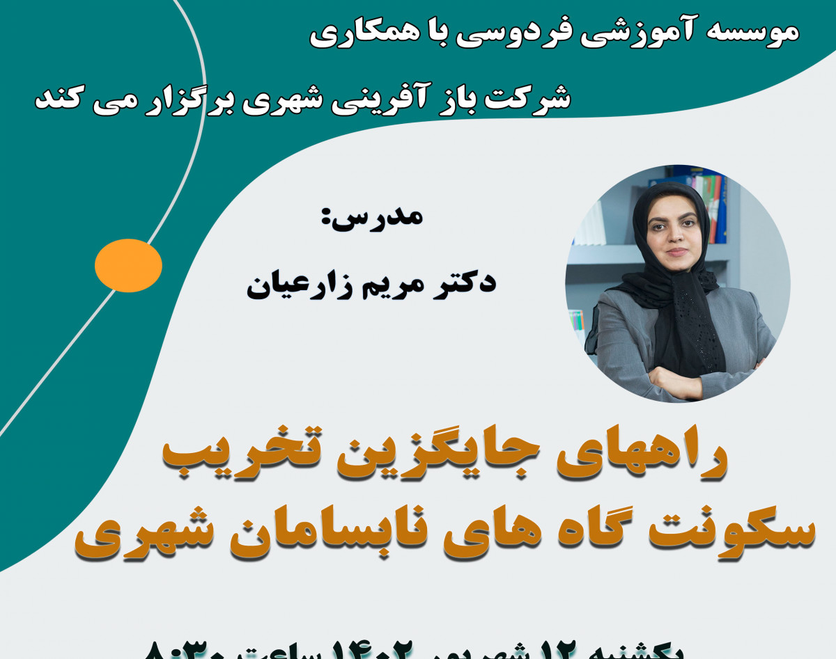 وبینار راه های جایگزین تخریب سکونت گاه های شهری