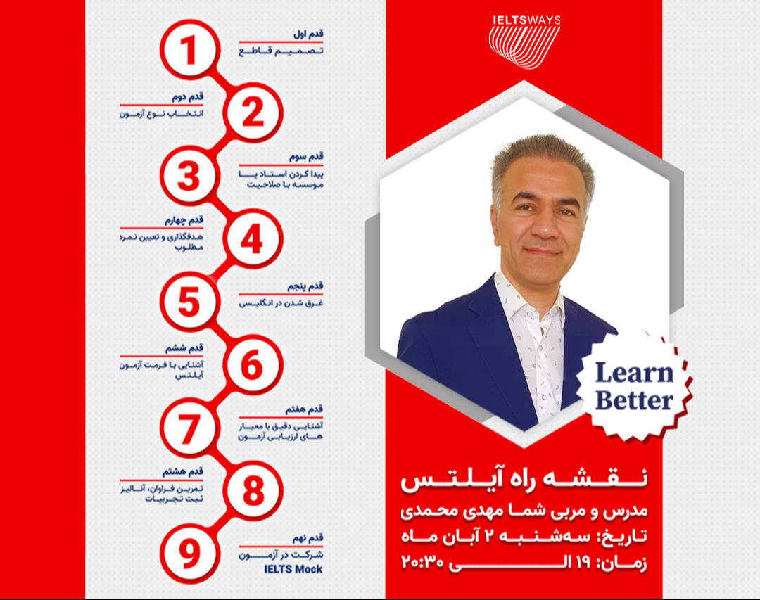 وبینار نقشه راه آیلتس، طراحی روشی نوین برای رهایی از سردرگمی و کلافگی