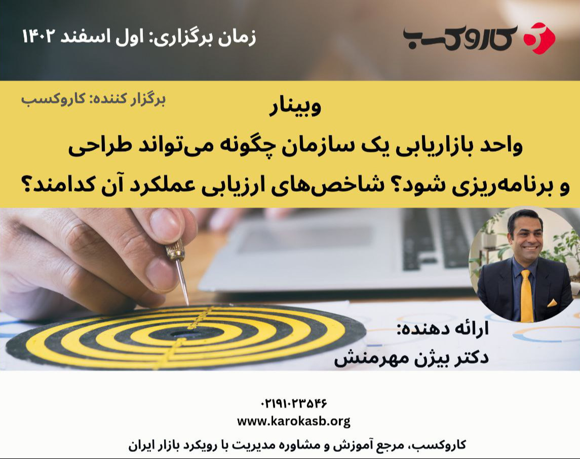 وبینار واحد بازاریابی یک سازمان چگونه می‌تواند طراحی و برنامه‌ریزی شود؟ شاخص‌های ارزیابی عملکرد آن کدامند؟