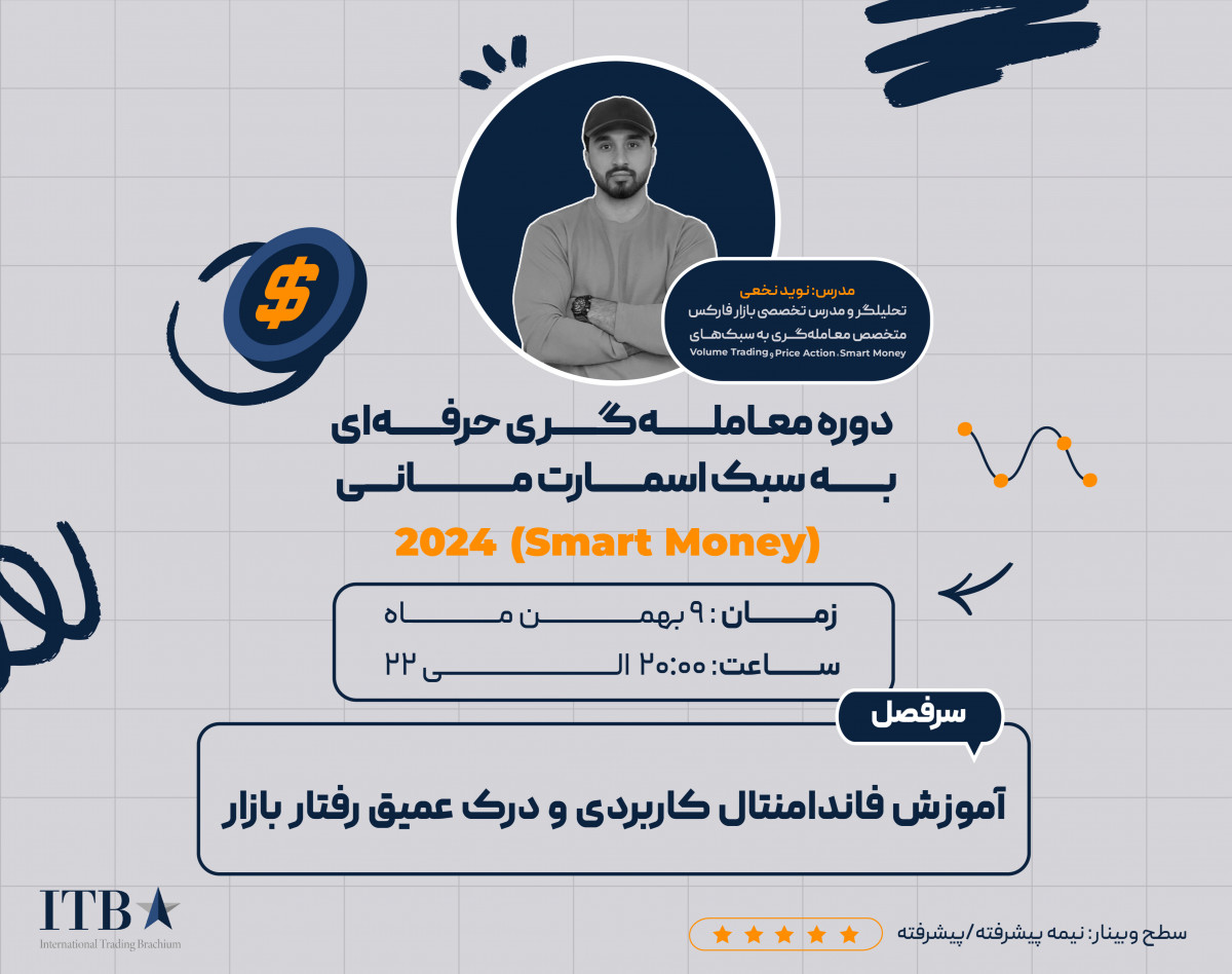 وبینار دوره معامله‌گری به سبک اسمارت مانی (Smart Money) 2024