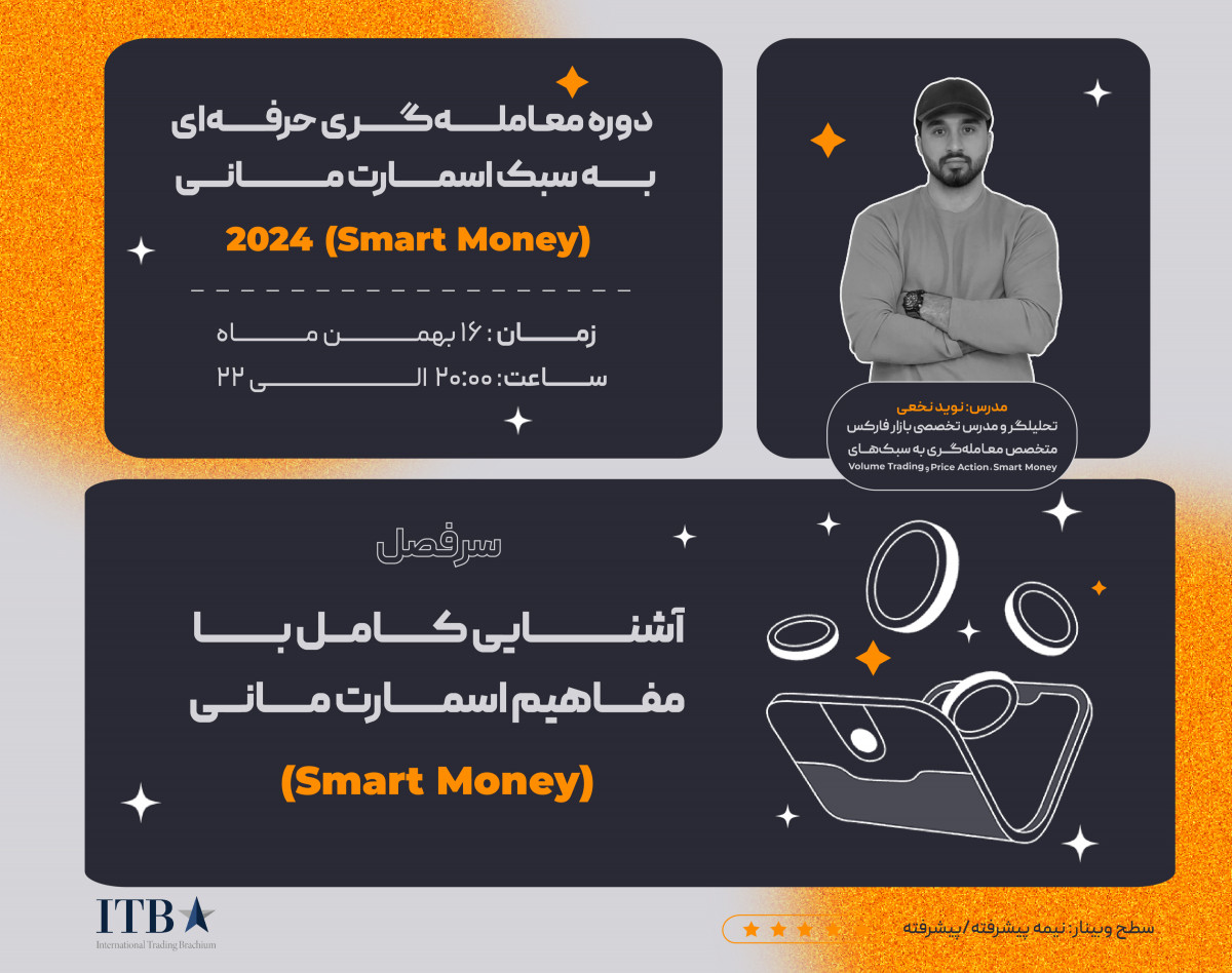وبینار دوره معامله‌گری به سبک اسمارت مانی (Smart Money) 2024