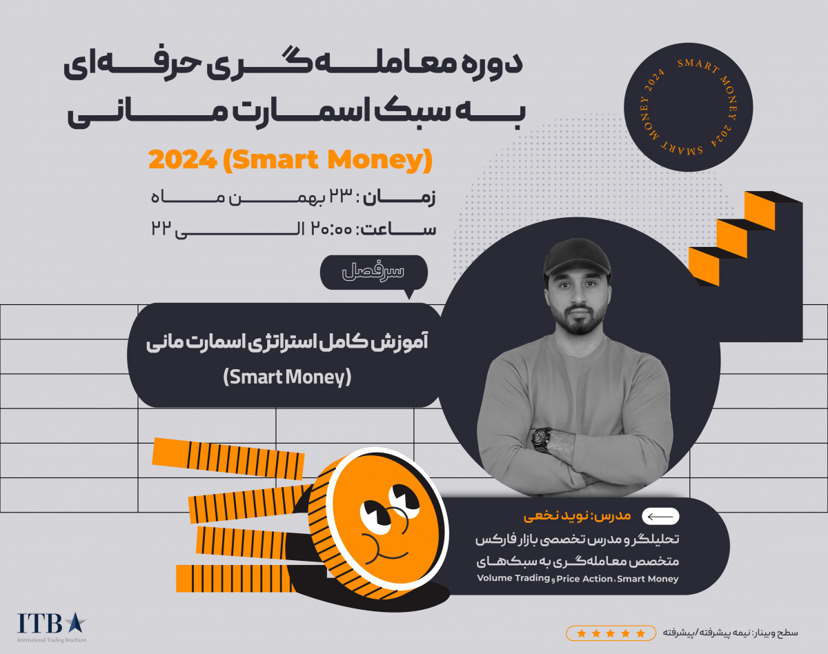 وبینار دوره معامله‌گری به سبک اسمارت مانی (Smart Money) 2024