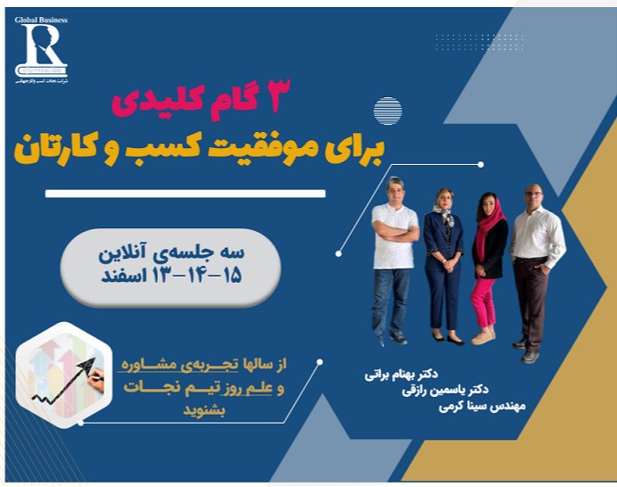 3 گام کلیدی برای موفقیت کسب و کارتان