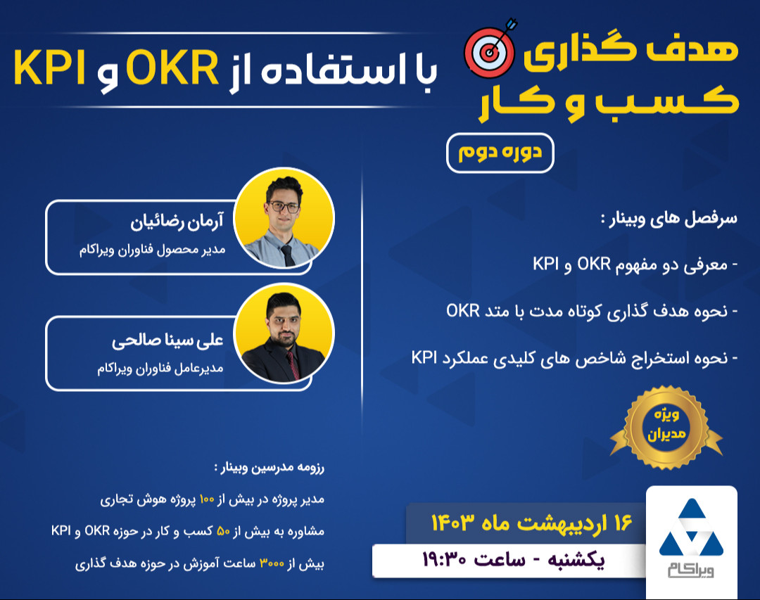 وبینار هدف گذاری کسب و کار با استفاده از OKR و KPi