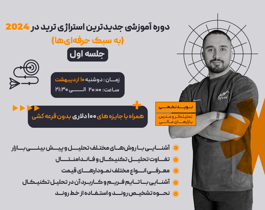 وبینار دوره آموزشی جدیدترین استراتژی ترید در ۲۰۲۴ (به سبک حرفه‌ای‌ها) جلسه اول