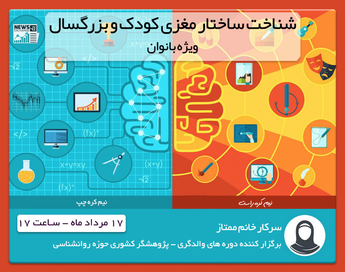 وبینار "شناخت ساختار مغزی کودک و بزرگسال" (ویژه بانوان)