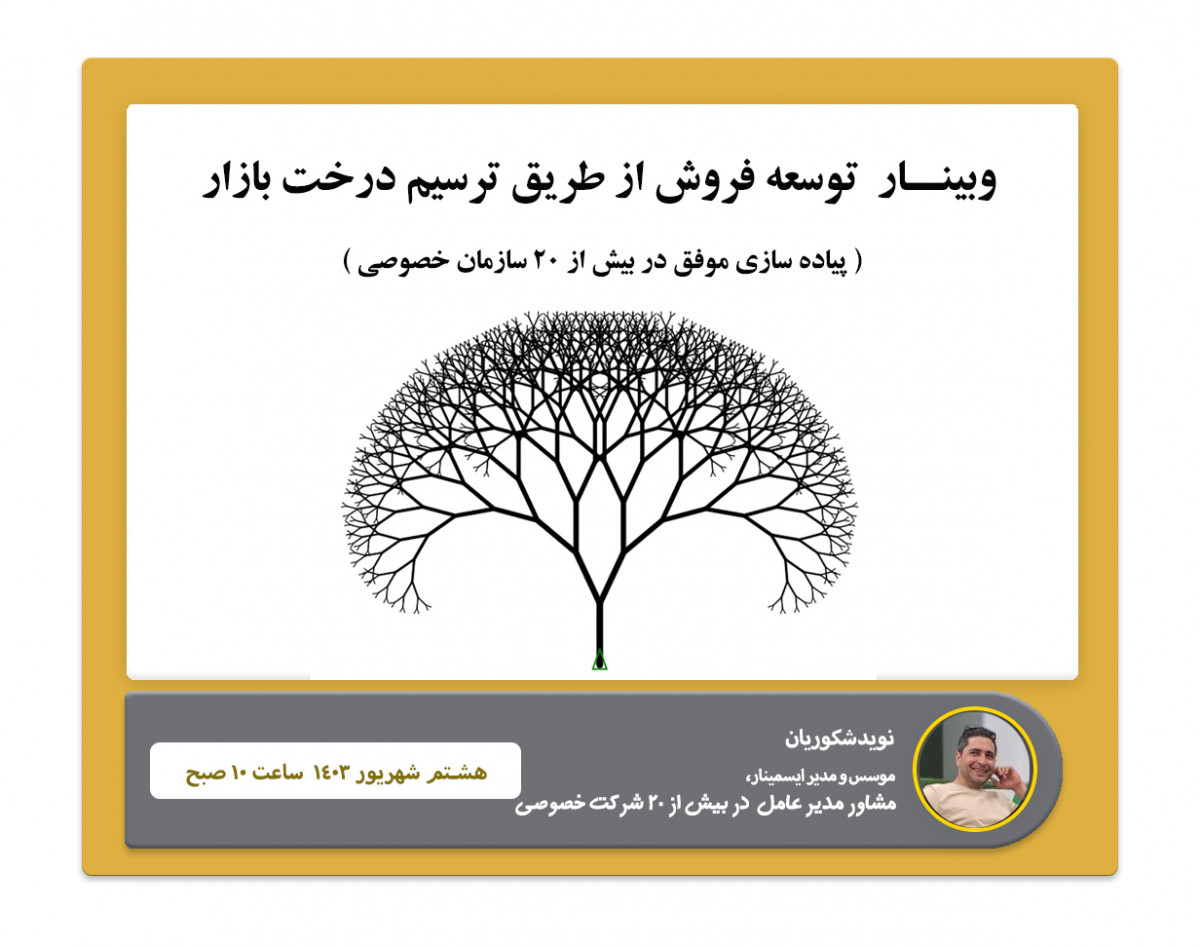 وبینار توسعه فروش با تکنیک ترسیم درخت بازار