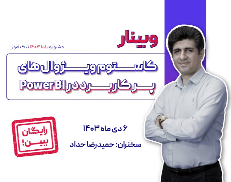 وبینار کاستوم ویژوال های پرکاربرد در Power BI