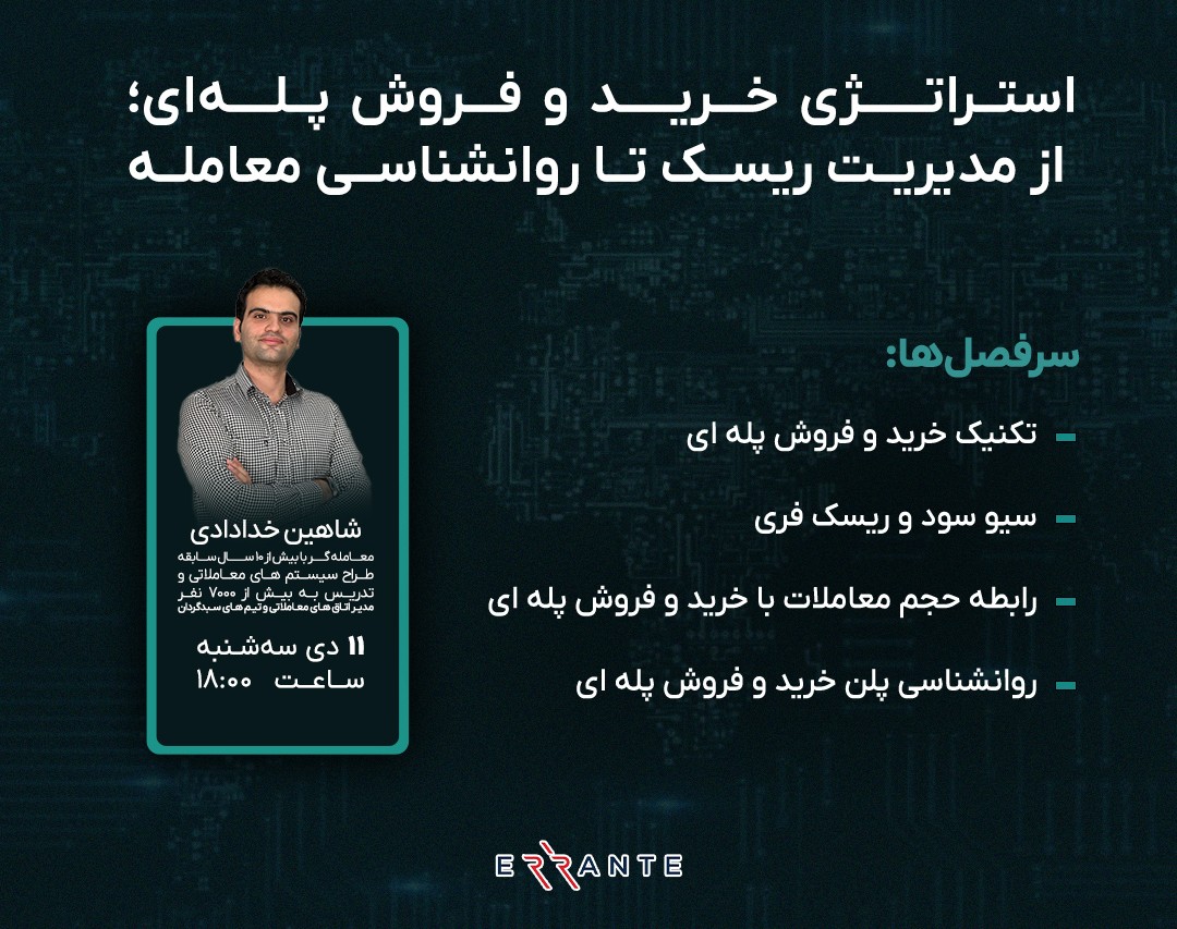 وبینار استراتژی خرید و فروش پله‌ای؛ از مدیریت ریسک تا روانشناسی معامله